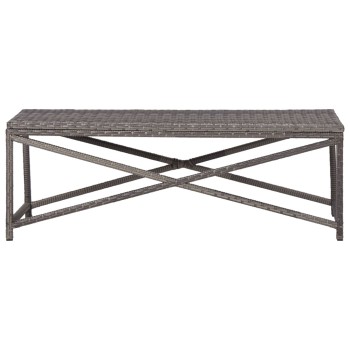 Szürke polyrattan kerti pad 120 cm