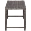 Szürke polyrattan kerti pad 120 cm
