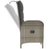 2 db szürke polyrattan kültéri szék