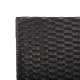 Fekete polyrattan kerti pad párnákkal 176 cm Fekete polyrattan kerti pad párnákkal 176 cm