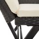 Fekete polyrattan kerti pad párnákkal 176 cm Fekete polyrattan kerti pad párnákkal 176 cm