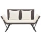Barna polyrattan kerti pad párnákkal 176 cm Barna polyrattan kerti pad párnákkal 176 cm