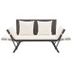 Barna polyrattan kerti pad párnákkal 176 cm Barna polyrattan kerti pad párnákkal 176 cm