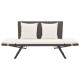 Barna polyrattan kerti pad párnákkal 176 cm Barna polyrattan kerti pad párnákkal 176 cm