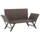 Barna polyrattan kerti pad párnákkal 176 cm Barna polyrattan kerti pad párnákkal 176 cm