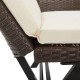 Barna polyrattan kerti pad párnákkal 176 cm Barna polyrattan kerti pad párnákkal 176 cm