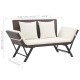Barna polyrattan kerti pad párnákkal 176 cm Barna polyrattan kerti pad párnákkal 176 cm