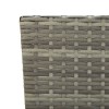 Szürke polyrattan kerti pad párnákkal 176 cm