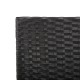 Fekete polyrattan kerti pad párnákkal 176 cm Fekete polyrattan kerti pad párnákkal 176 cm