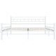 Fehér fém ágykeret 160 x 200 cm