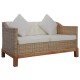 2-részes természetes rattan kanapészett párnákkal 2-részes természetes rattan kanapészett párnákkal