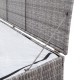 Szürke polyrattan kerti tárolóláda 120 x 50 x 60 cm Szürke polyrattan kerti tárolóláda 120 x 50 x 60 cm