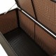 Barna kerti polyrattan tárolóláda 100 x 50 x 50 cm Barna kerti polyrattan tárolóláda 100 x 50 x 50 cm