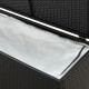 Fekete kerti polyrattan tárolóláda 200 x 50 x 60 cm Fekete kerti polyrattan tárolóláda 200 x 50 x 60 cm