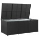 Fekete polyrattan kerti tárolóláda 180 x 90 x 75 cm Fekete polyrattan kerti tárolóláda 180 x 90 x 75 cm