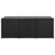 Fekete polyrattan kerti tárolóláda 180 x 90 x 75 cm Fekete polyrattan kerti tárolóláda 180 x 90 x 75 cm