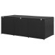 Fekete polyrattan kerti tárolóláda 180 x 90 x 75 cm Fekete polyrattan kerti tárolóláda 180 x 90 x 75 cm
