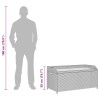 Szürke polyrattan kerti tárolópad 120 cm