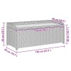 Szürke polyrattan kerti tárolópad 120 cm