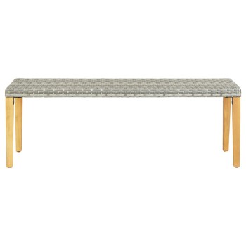 Szürke polyrattan kerti pad 80 cm