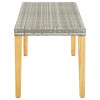 Szürke polyrattan kerti pad 80 cm