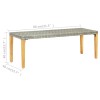 Szürke polyrattan kerti pad 80 cm