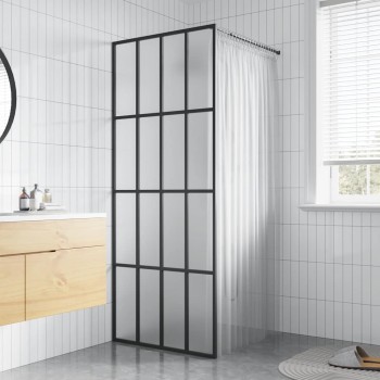 Homályosított edzett üveg zuhanyfal 80 x 195 cm
