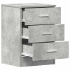 2 db betonszürke szerelt fa éjjeliszekrény 38 x 35 x 56 cm