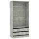 Betonszürke forgácslap ruhásszekrény 100 x 50 x 200 cm Betonszürke forgácslap ruhásszekrény 100 x 50 x 200 cm