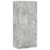 Betonszürke szerelt fa ruhásszekrény 80 x 52 x 180 cm