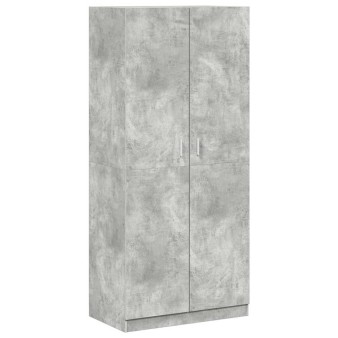 Betonszürke szerelt fa ruhásszekrény 90 x 52 x 200 cm