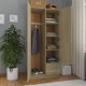 Sonoma tölgy színű szerelt fa ruhásszekrény 80 x 52 x 180 cm