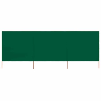 3 paneles zöld szövet szélfogó 400 x 80 cm