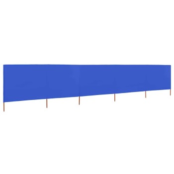 Azúrkék szövet 5-paneles szélfogó 600 x 80 cm