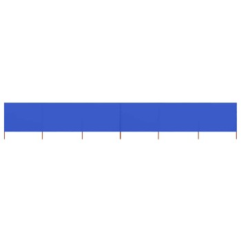 Azúrkék 6-paneles szövet szélfogó 800 x 80 cm