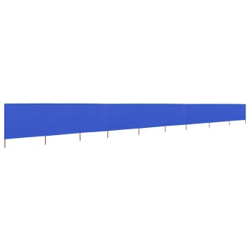 Azúrkék 9 paneles szövet szélfogó 1200 x 80 cm