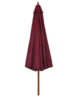 Burgundi vörös kültéri napernyő farúddal 330 cm