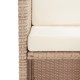15 részes bézs polyrattan kültéri étkezőszett párnákkal