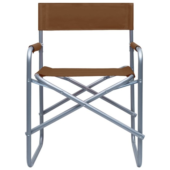 2 db barna acél rendezői szék