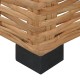 Természetes színű rattan karfa nélküli fotel párnával Természetes színű rattan karfa nélküli fotel párnával
