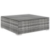 10 részes szürke polyrattan kerti ülőgarnitúra párnákkal