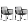 2 db fekete pvc rattan kerti szék