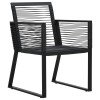 2 db fekete pvc rattan kerti szék