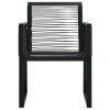 2 db fekete pvc rattan kerti szék