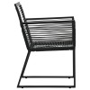 2 db fekete pvc rattan kerti szék