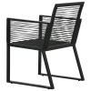2 db fekete pvc rattan kerti szék