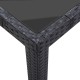 9 részes fekete kültéri polyrattan étkezőgarnitúra