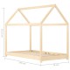 Tömör fenyőfa gyerekágy-keret 70 x 140 cm