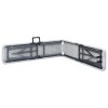 2 db fehér összecsukható hdpe kerti pad 180 cm