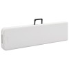 2 db fehér összecsukható hdpe kerti pad 180 cm